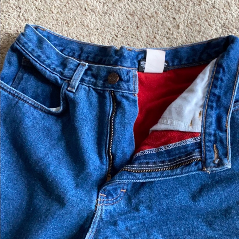 Women fleece lined jeans